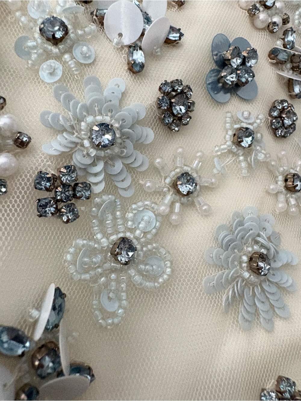 MAJORELLE Zaly White and Blue Embellished Mini Dress from Revolve - Picture 5 of 6